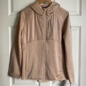 Reebok Hooded Zip Jacket Size XL Oatmeal Color NWT Fleece Lined Sport Athleisure